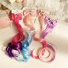 Child Bow Crystal Elastic Hair Band Rubber Band Hair Accessories Kids Wig Headband Girls Twist Braid