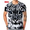 Мужская модная футболка с тигром, забавная леопардовая футболка с коротким рукавом для мужчин и женщин, повседневная футболка в стиле хип-хоп с принтом