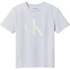 Skin-Friendly Comfortable Letter Logo Round Neck Short Sleeve T-Shirt Women Tops Arctic-Ice 40909WP-450