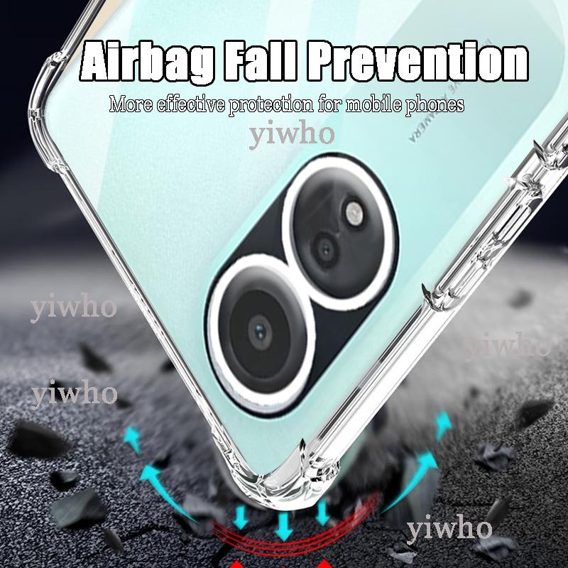 Shockproof Clear Case for Oppo A58 4G 6.72" CPH2577 Soft Silicone Transparent Back Covers for Oppo A 58 Phone Protective Camera