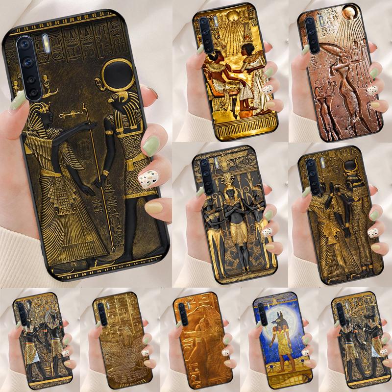 Кейс с фреской Фараона Египта Для Oppo A40 A60 A80 A18 A38 A58 A78 A98 A16 A76 A96 A15 A17 A77 A74 A94 A54 A57S Чехол