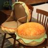 2 In 1 Burger-Shaped Floor Pillow & Cushion with Zipper Hand Washable Fabric Cover Simulation Burger Plush Pillow Pretend Play