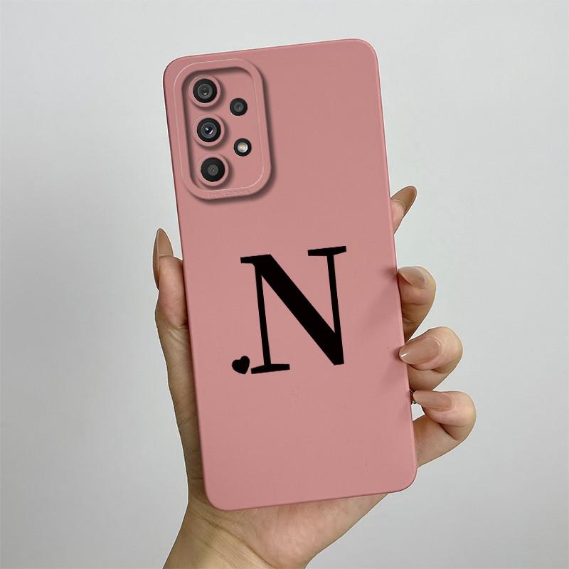For Samsung Galaxy A13 4G Case Cute Initial Letters Silicone Fundas Phone Back Case For Samsung A13 A 13 GalaxyA13 Cover Bumper
