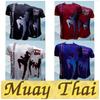 Muay Thai T-Shirt Kick Boxing 3D Print Cotton Quick Dry UV Protection Men Women Unisex Short Sleeve Round Neck MMA Mix Martial Art Training Fighting