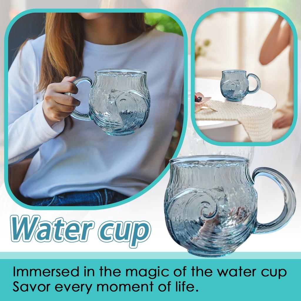 Sea Wave Mug Wave Cup Glass Sea Style Water Cup