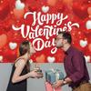 115cmx180cm Red Love Heart Background Romantic Happy Valentine's Day Banner  Photo Booth