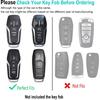 for Ford Key Fob Cover Keychain Leather Car Smart Key Case Protector Holder Compatible with Explorer Mustang Fusion F150 Edge Lincoln MKZ MKC