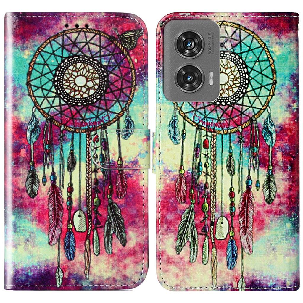 For Motorola Edge 50 Fusion 5G Case Pattern PU Leather Flip Phone Cover