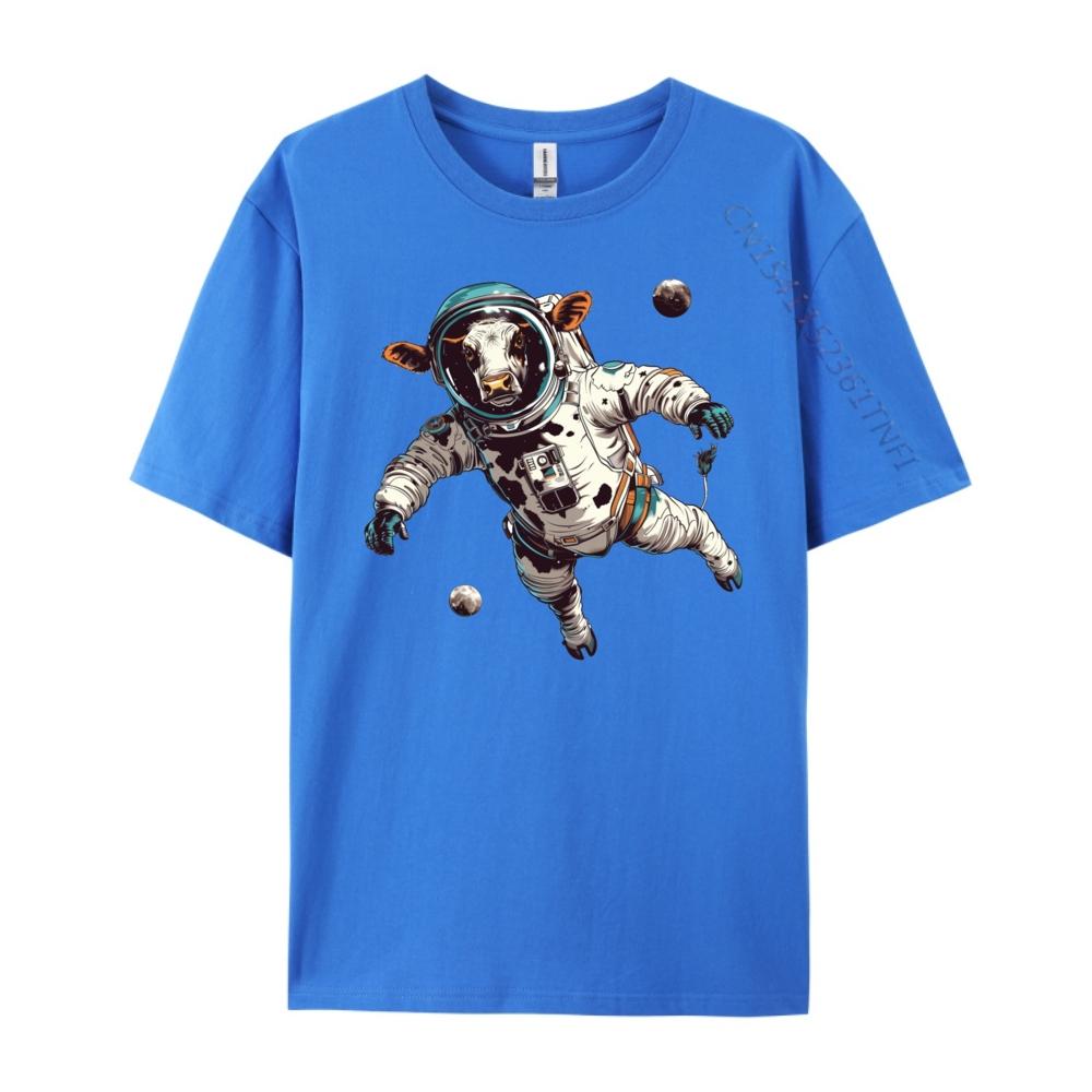 Cow DesignsFunny Cow Astronaut In Space 1956 Graphic Shirts Men Mens Clothes Fathers Day Harajuku Clothing