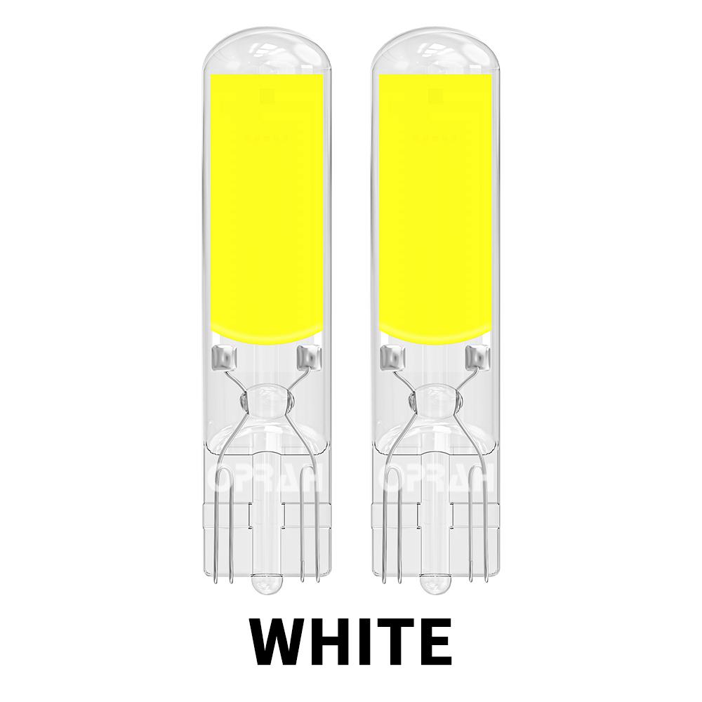 2X T10 W5W 194 T15 W16W LED Bulbs Reading Lights COB Auto Brake Lamp Glass Sapphire Drive-free Dome Light Amber 12V White 6000K
