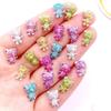 50pcs Resin Cute Colorful Glitter Mini Crystal Bear Flatback Rhinestones & Decorations