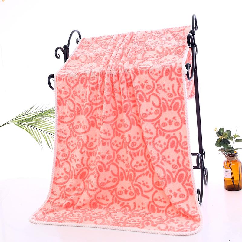 Новое жаккардовое банное полотенце из кораллового флиса, мягкое, впитывающее, класс А, 100% хлопок, бытовое банное полотенце, утолщенное полотенце-обертывание