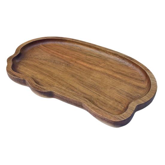 Japanese Style Wood Serving Tray Cheese Board Charcuterie Board Coffee Trays Rectangular Round Platter for Desserts Cheese Snacks Fruits