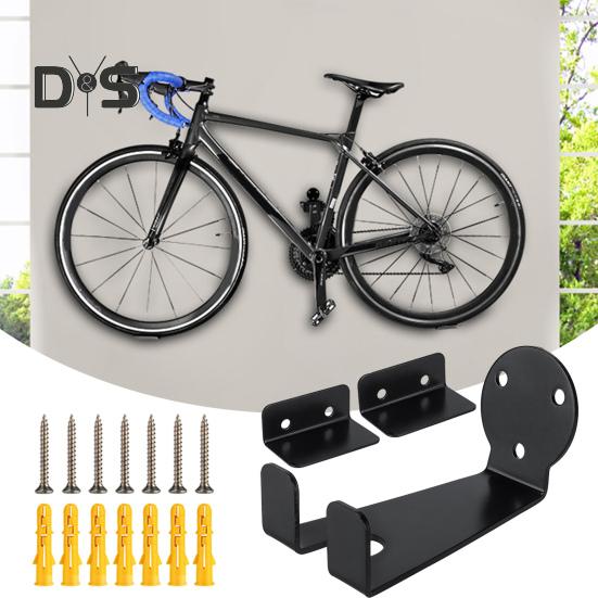 Настенное крепление для велосипеда, прочная металлическая горизонтальная вешалка для велосипеда, экономящая место, для дома, гаража, квартиры, горной дороги, настенная стойка для хранения велосипедов
