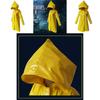 Ярко-желтый костюм для косплея Six из Little Nightmares 2 с водонепромокаемым плащом