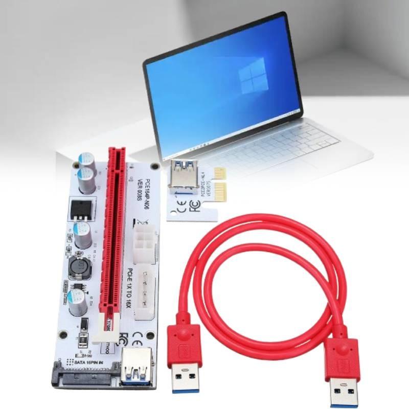 Pcie Pci-e Express 1x To 16x Удлинитель Райзер Карта Адаптер Btc Eth