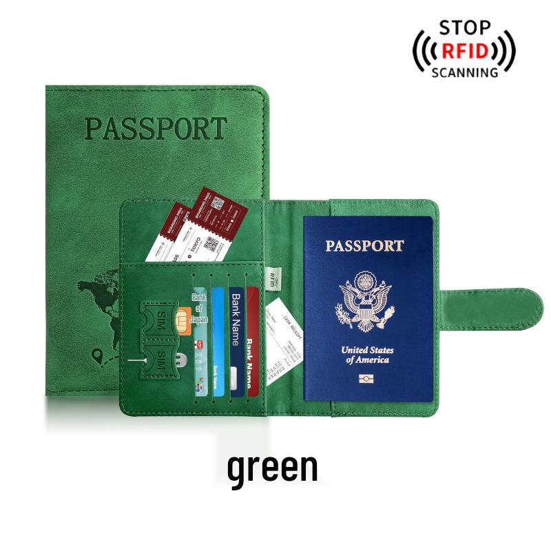 Набор: меняющий цвет держатель для паспорта из ПУ кожи и багажная бирка с RFID-защитой