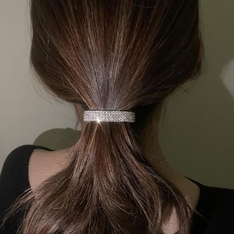 Изысканные заколки для волос со стразами для женщин, модные аксессуары для волос, заколки для волос для хвостика со стразами, головной убор, заколки для волос