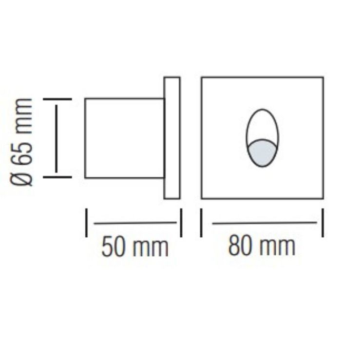 Spot LED - Matchrome - 3W - 4000K - Encastrable - Métal 80x80mm