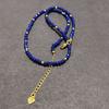 Ожерелье из лазурита для женщин, агаты, флюорит, лазурит, пуля, ключица, цепочка, ювелирное изделие, подарок