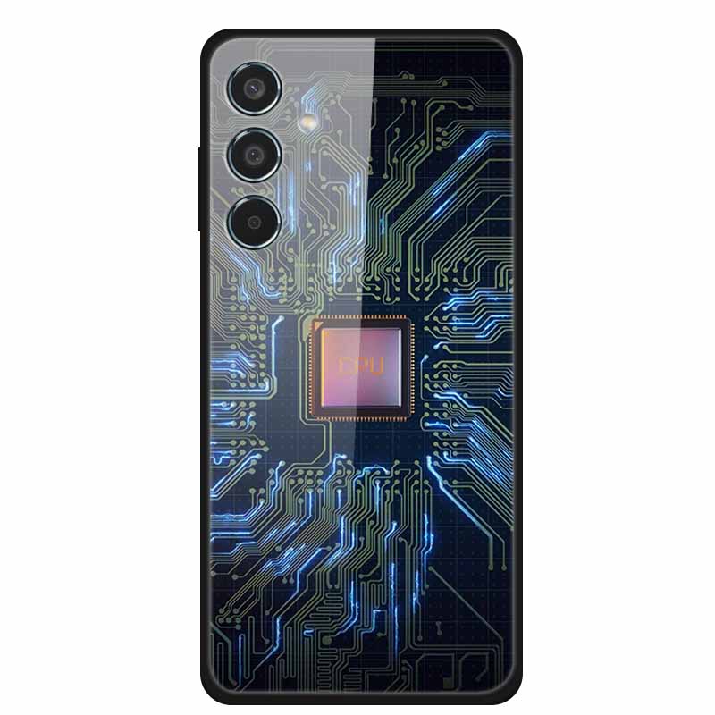 Tempered Glass Case For Samsung S25 Plus Case S 25 Plus Hard Back Cover For Samsung Galaxy A16 M55 A55 Phone Case Soft Bumper