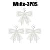 Imitation Pearls Lace Bowknot Keychain Sweet Beaded Pendant Keyring for Women Handbag and Backpack Key Chain Exquisite Ornament