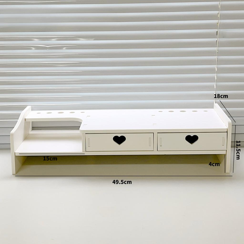 Настольный компьютер, более высокая полка, полка для хранения в студенческом общежитии, многоуровневый шкафчик, полка для хранения в ящике стола