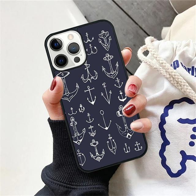 Classical Small Anchors Phone Case Cover For iPhone 17 Air 15 16 14 13 12 Pro Max 11 Pro Max Plus Coque Shell