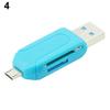 2 в 1 USB-кардридер OTG Универсальный микро-USB TF SD-кардридер для ПК-телефона