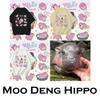 Moo Deng Tiny Baby Hippo Star Thailand Cute Pygmy Hippo Unisex Men Women Kid T-Shirt Print Short Sleeve Round Neck