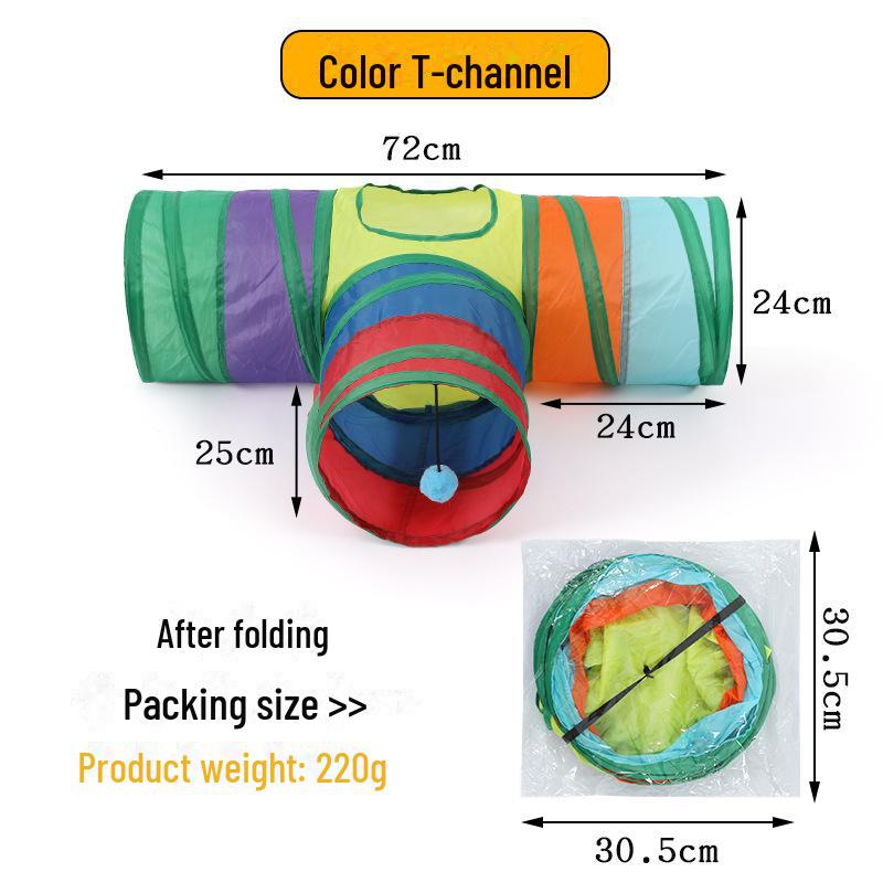 Многофункциональная палатка-туннель для кошек и спальный мешок для котят - игрушка для самостоятельного развлечения