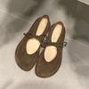 Spring Autumn Women's Flat Shoes 2025 New Comfortable Round-toe Mary Jane Shoes Female Ballet Lace-up Loafers For Women