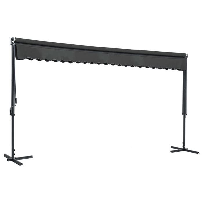 Auvent sur pied - Maison Exclusive - 500 x 300 cm - Anthracite - Acier &amp; polyester imperméable