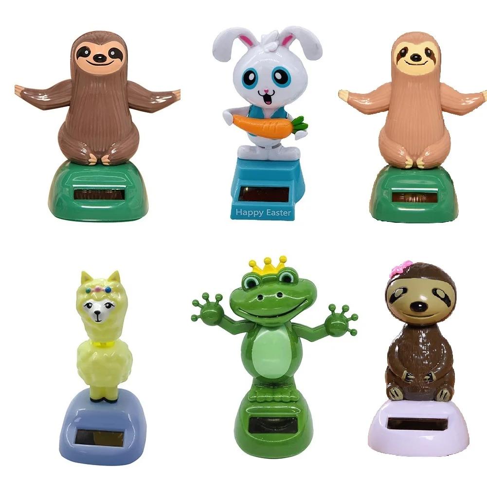 Автомобильный орнамент качели кукла автомобильные аксессуары для интерьера солнечная энергия качающаяся голова танцующая кукла ленивец украшение приборной панели автомобиля стиль