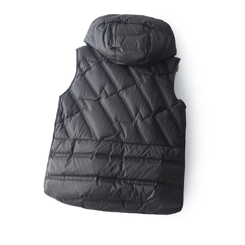 Women's Lightweight Warm Plus Size Vest Seamless White Duck Down Ultralight Sleeveless Jacket Peplum Vests