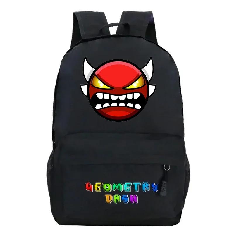 Рюкзак Geometry Dash Детский Мальчики Девочки Школьные Сумки Ученики Начальной Школы Ранец Детский Повседневный Рюкзак