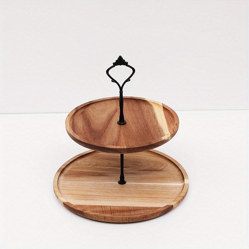 Украшения для десертного стола из цельного дерева, подставка для торта, витрина, тарелка с фруктами, поднос для закусок, многослойная тарелка с фруктами, деревянная полка
