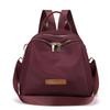 Solid Color Backpack Women's Lightweight Water-Repellent Nylon Travel Backpack
