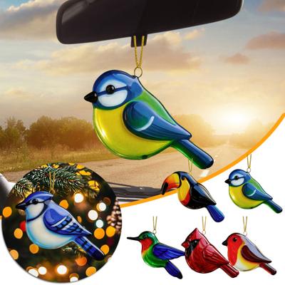 Рождественские птицы украшение пластиковый колибри малиновка сова сойка зимородок рождественская елка подвесные украшения памятные подарки для любителей птиц