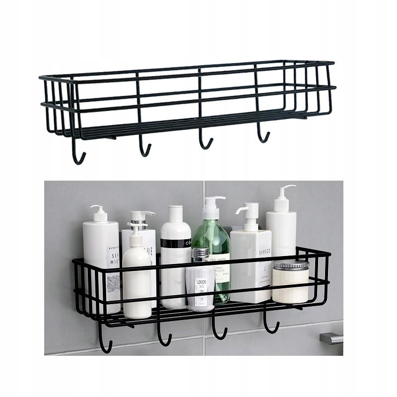 Bathroom Shower Shelf Hanging Black Metal
