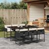 VidaXL Garden Dining Set with Cushions 7 Pcs, Table and Chairs with Folding Backrest, Outdoor Furniture Patio 3211266