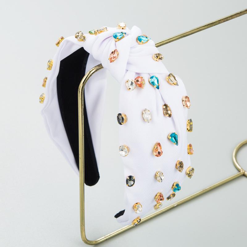 Повязка на голову высокого качества, полный воротник, женский многоцветный широкий обруч для волос с узлом