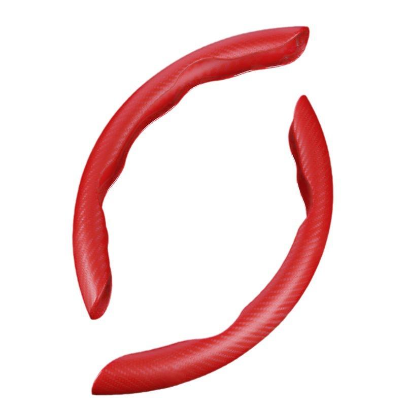 2 шт. Круглая накладка на руль из углеродного волокна, Нескользящий протектор руля, Защита от пыли, Моющаяся, Аксессуары для интерьера автомобиля