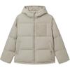 Levis Simple Comfortable Loose Versatile Hooded Down Jacket Men Jacket Khaki 002H9-0004