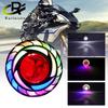 Universal Motorcycle Equipments Warning Lamp Angel Eye RGB Flashing Brake Tail Rear LED Motorbike Light Moto Accessories