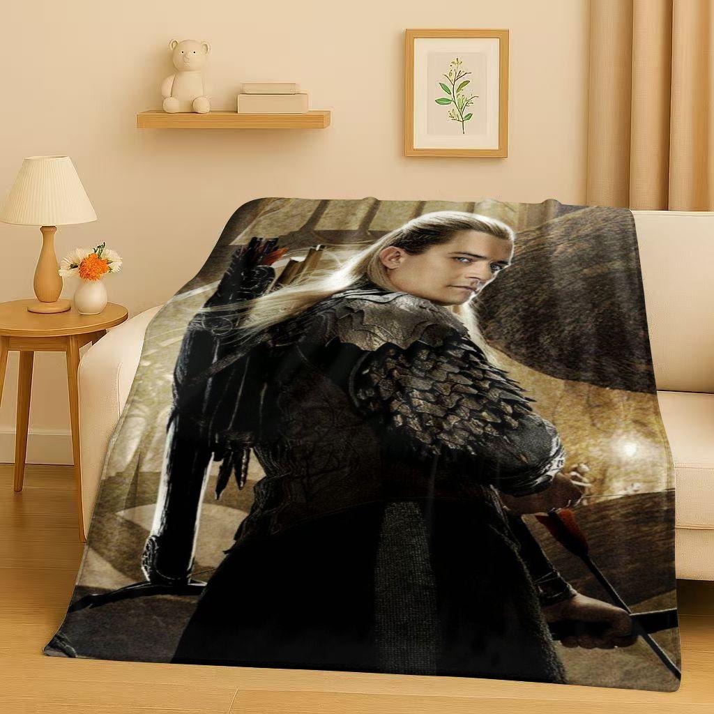 Classic L-Lord of The Rings H-Hobbit Gandalf Legolas Flannel Blanket,Ultra Soft Warm Plush Throw for Home Bedroom Bed Sofa Cover