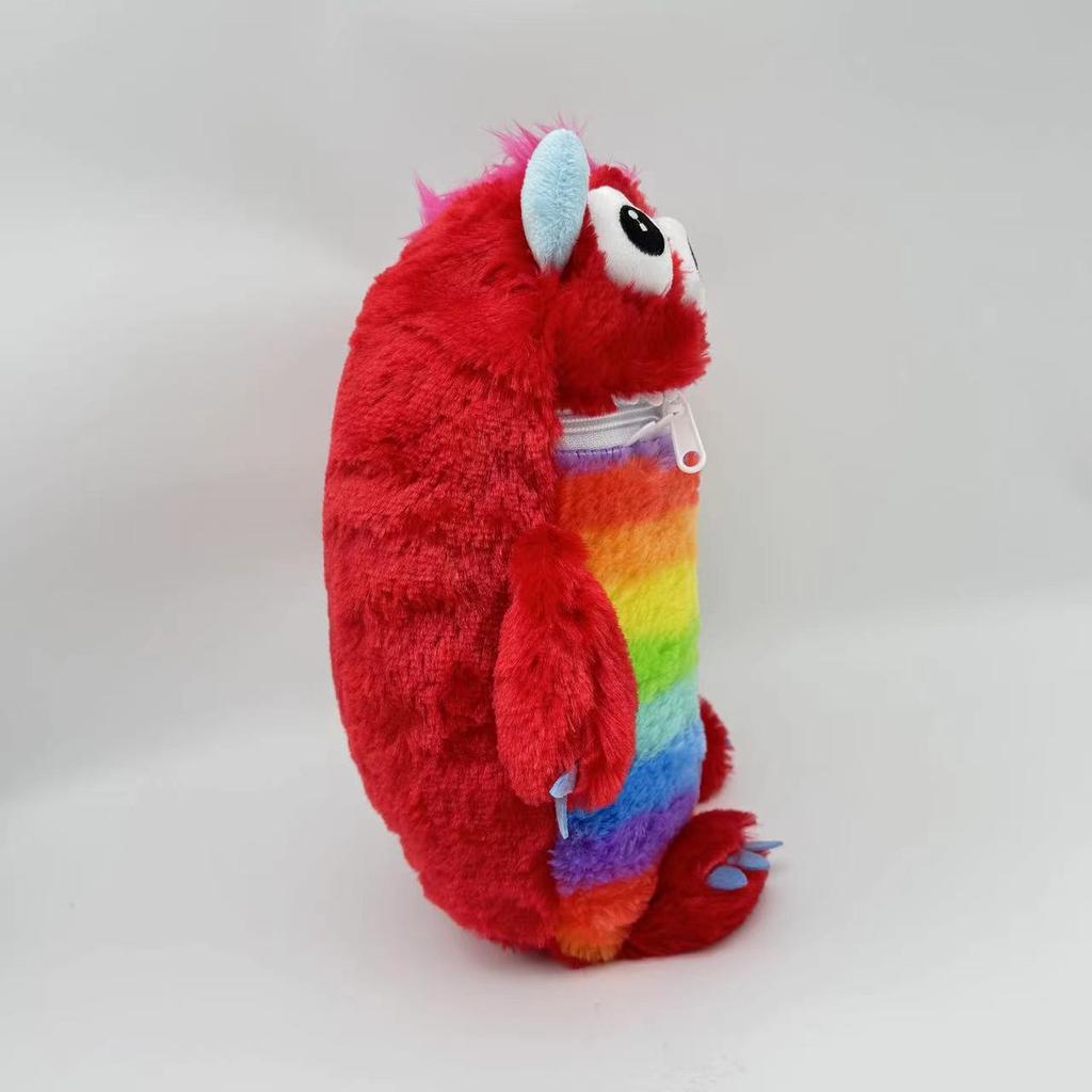 Delicious Monster Kids Purple Plush Toy Rainbow Stuffed Animal Doll, Soft and Safe, for Children Age 3+