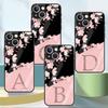 Изготовленный на заказ чехол Cherry Blossom Flower Initial Glass для Apple iPhone 14 13 Pro 11 12 7 8 Plus SE 2022 XR X XS Max 6 6S Phone Cover