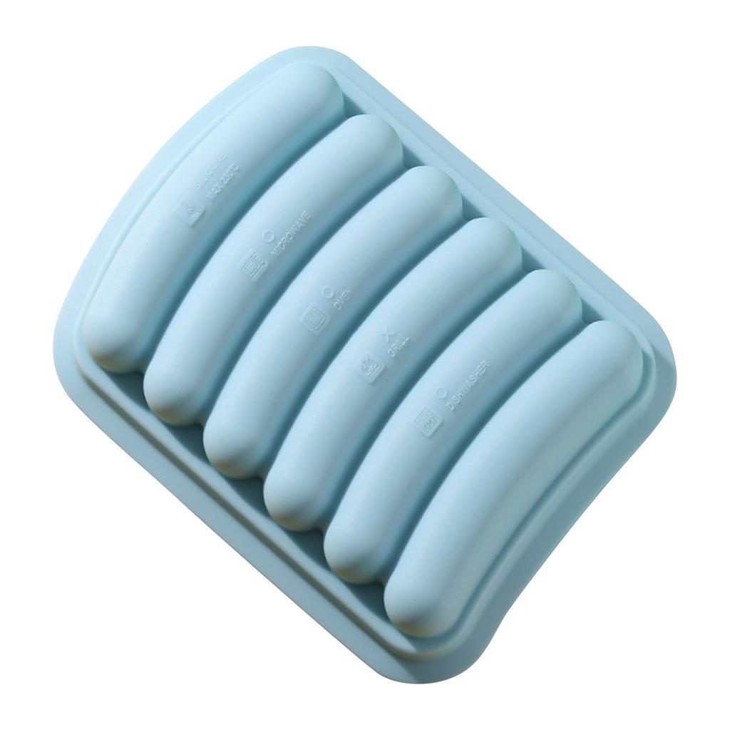 Силиконовые формы для сосисок - Антипригарные гибкие формы для хот-догов, 6 ячеек, контейнер для выпечки, приготовления, варки на пару - DIY домашние сосиски