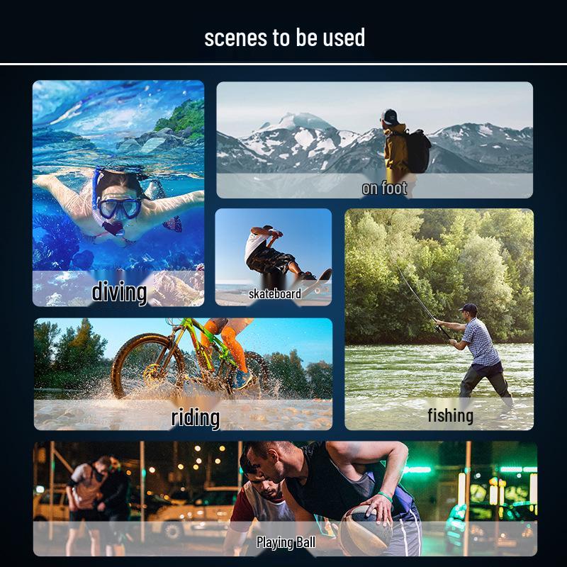 5K Action Camera: Shockproof Motorcycle Helmet Recorder, 5m Waterproof HD Outdoor Camcorder